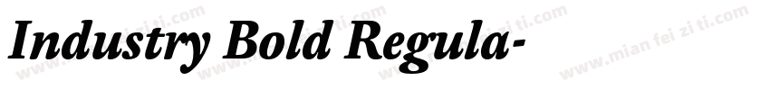 Industry Bold Regula字体转换